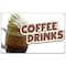 Signmission Coffee Drinks Banner Concession Stand Food Truck Single Sided B-60 Coffee Drinks19 - alternate 1